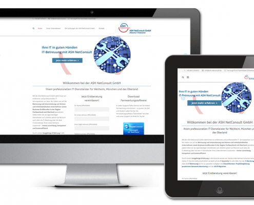 Projekt: Responsive Website für die ASH NetConsult GmbH