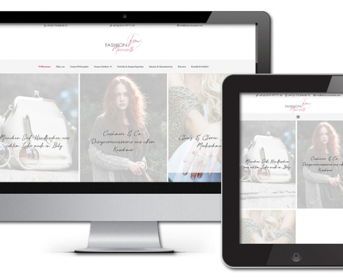 Projekt: Responsive Website für Fashion Moments Modegroßhandel