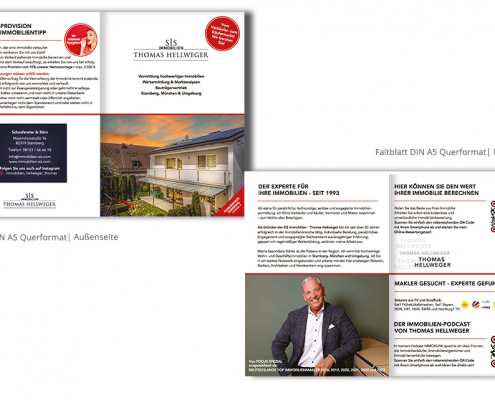 Referenz Drucksachen Print - Design Flyer SIS Immobilien Thomas Hellweger
