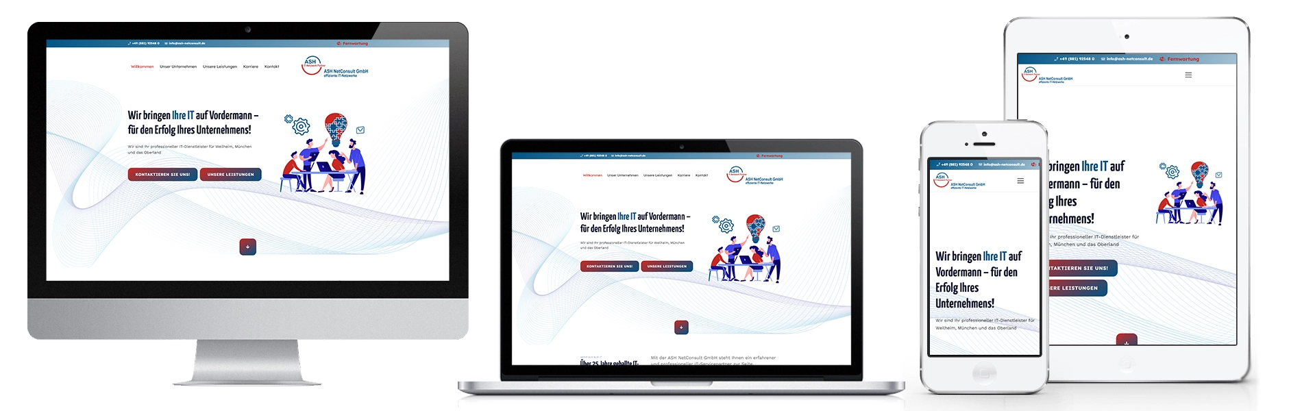 Projekt responsive Website ASH NetConsult